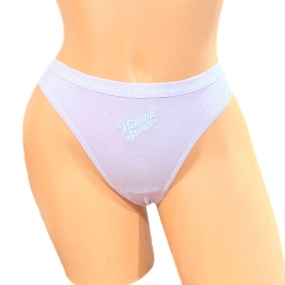 Victorias Secret Soft Cotton & Modal Thong panty lavender Medium - Picture 3 of 4